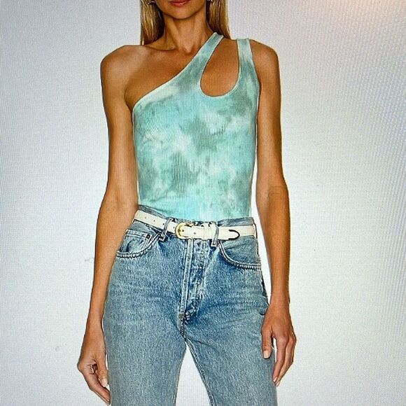 Lovers + Friends Tops - New! Lovers and Friends Bradley Bodysuit Teal Green Tie‎ Dye Size XS